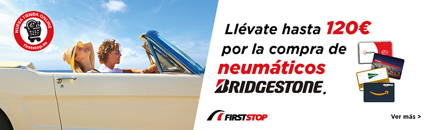 Cambia tus neumáticos con Bridgestone y obtén  hasta 120€.