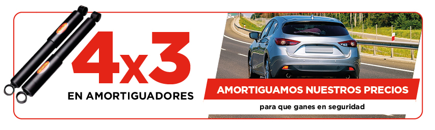 ¡SUPER PROMO! 4x3 en Amortiguadores.