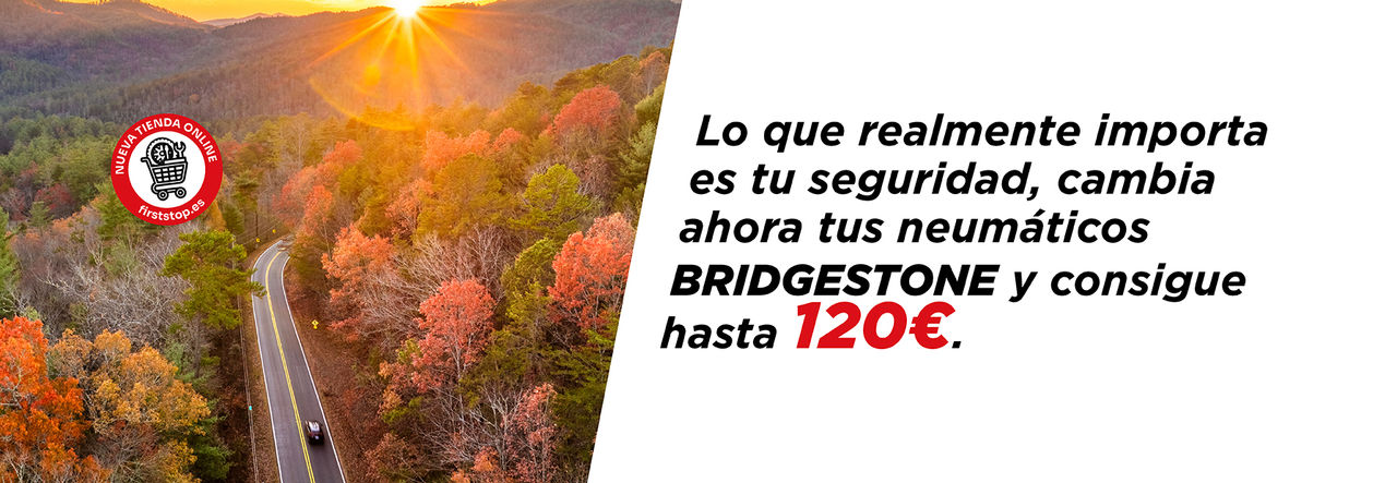 LO QUE REALMENTE IMPORTA ES TU SEGURIDAD, CAMBIA AHORA TUS NEUMÁTICOS BRIDGESTONE Y CONSIGUE HASTA 120€